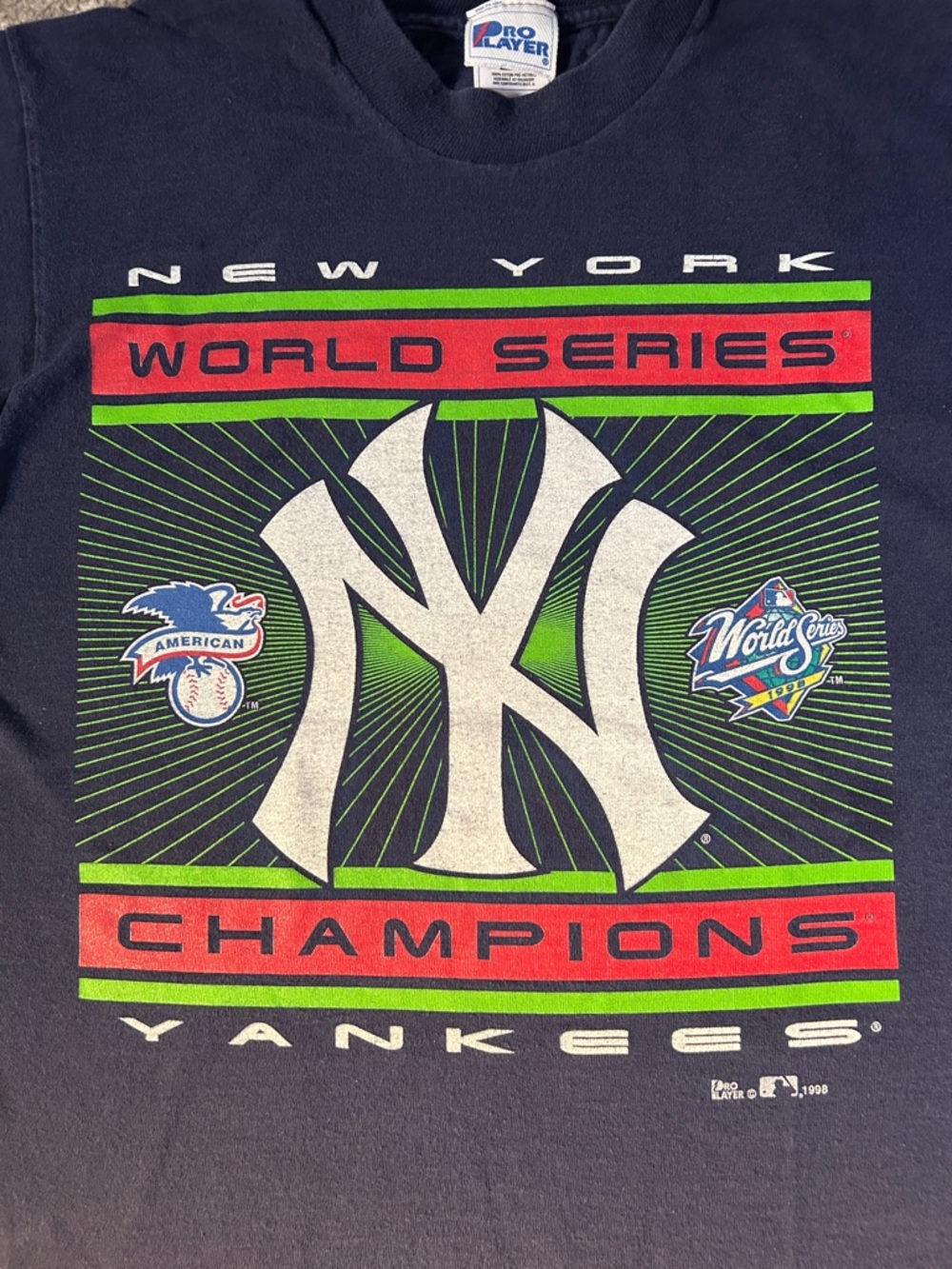 Pro Player Navy New York Yankees 1998 World Series Graphic Tee